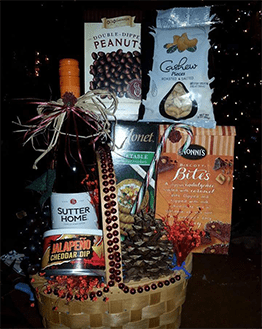 Gift Basket With Chocolates And Wine